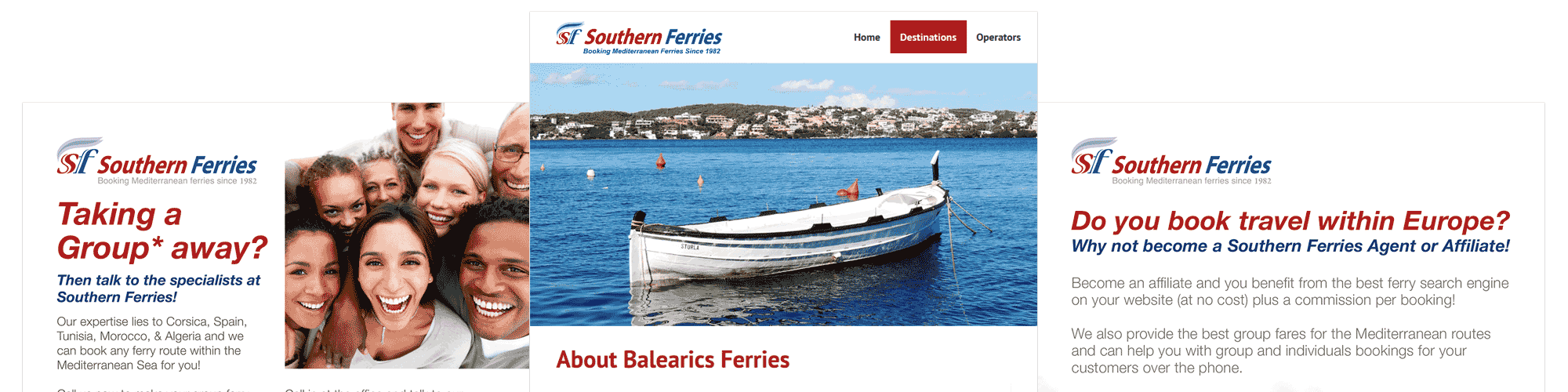Screenshot of the Southern Ferries case study by Michael Saunders