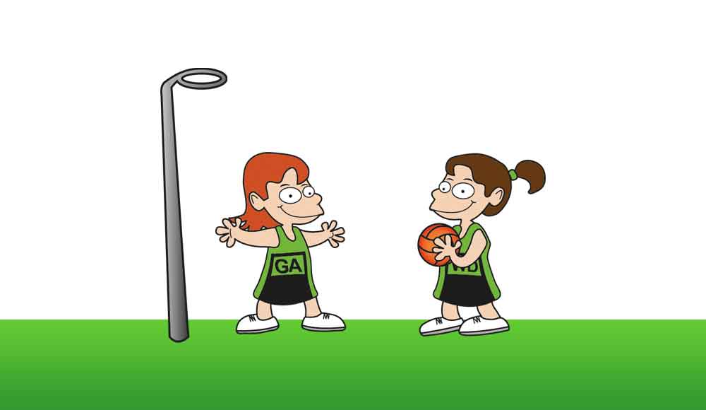 Screenshot of the Abingdon Centre Netball Club illustrations