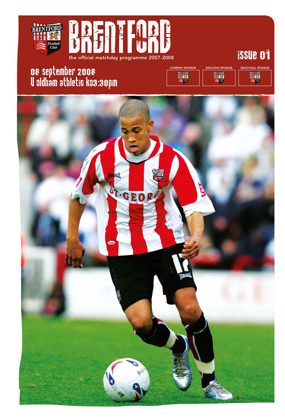 Screenshot of the Brentford Football Club matchday programme front cover