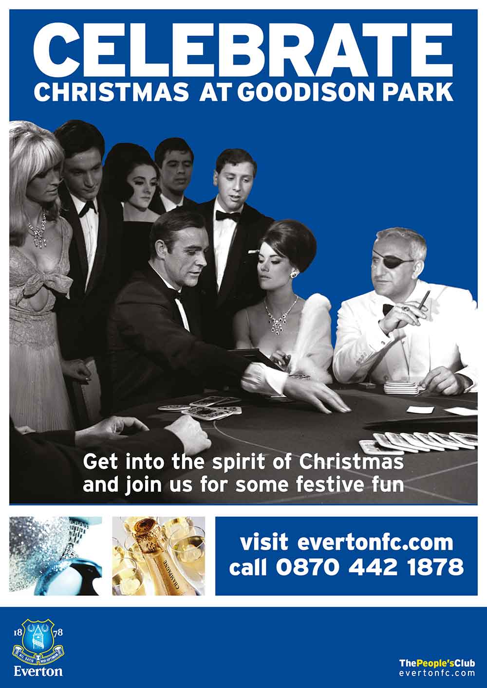 Screenshot of the Everton Football Club celebrate christmas advert