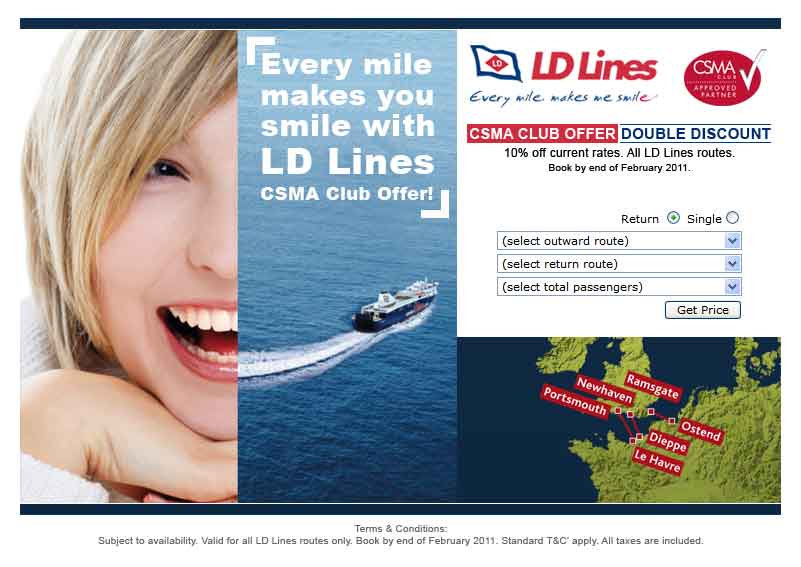 Screenshot of the LD Lines affiliate landing webpage