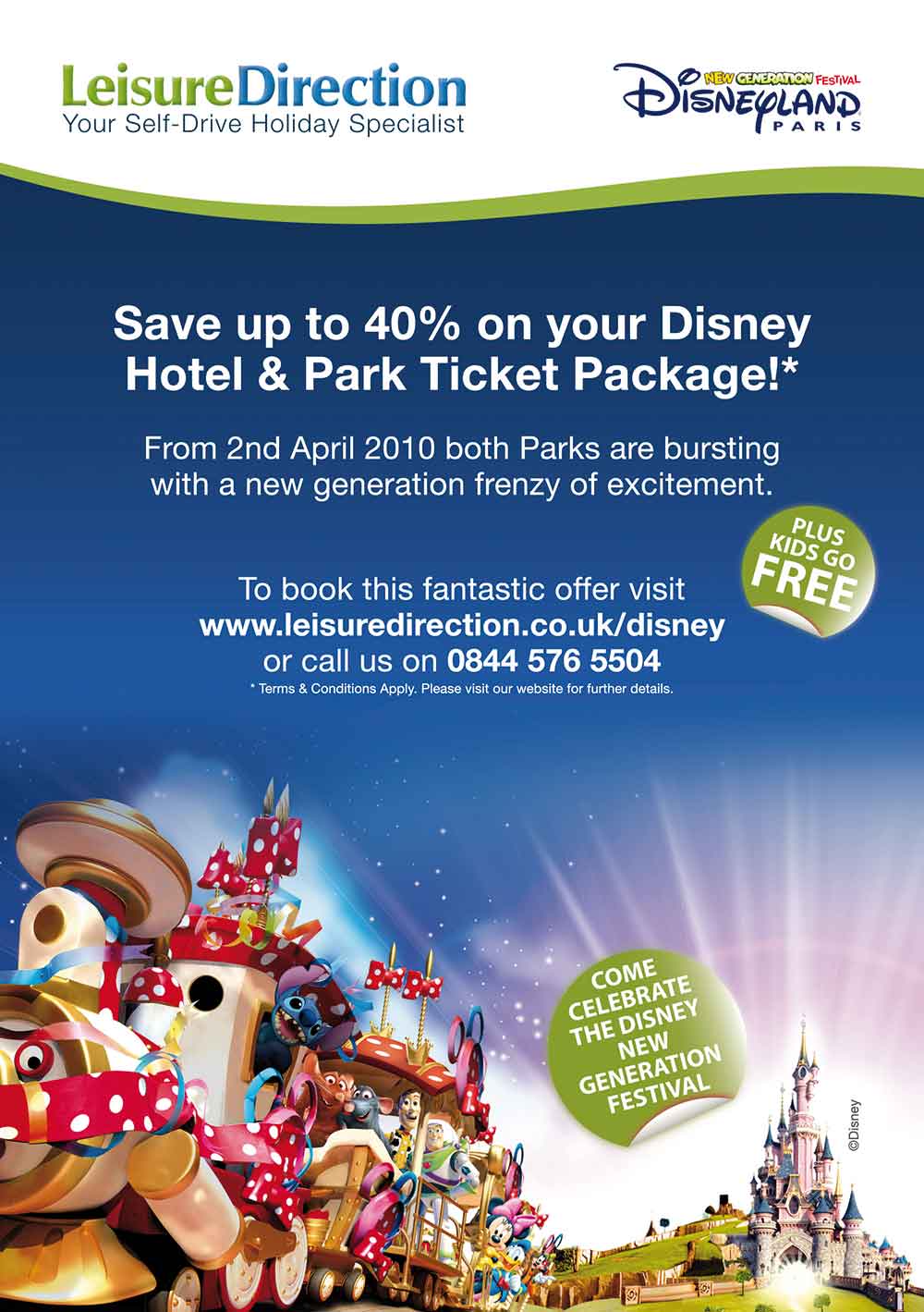 Screenshot of the Leisure Direction Travel magazine advert