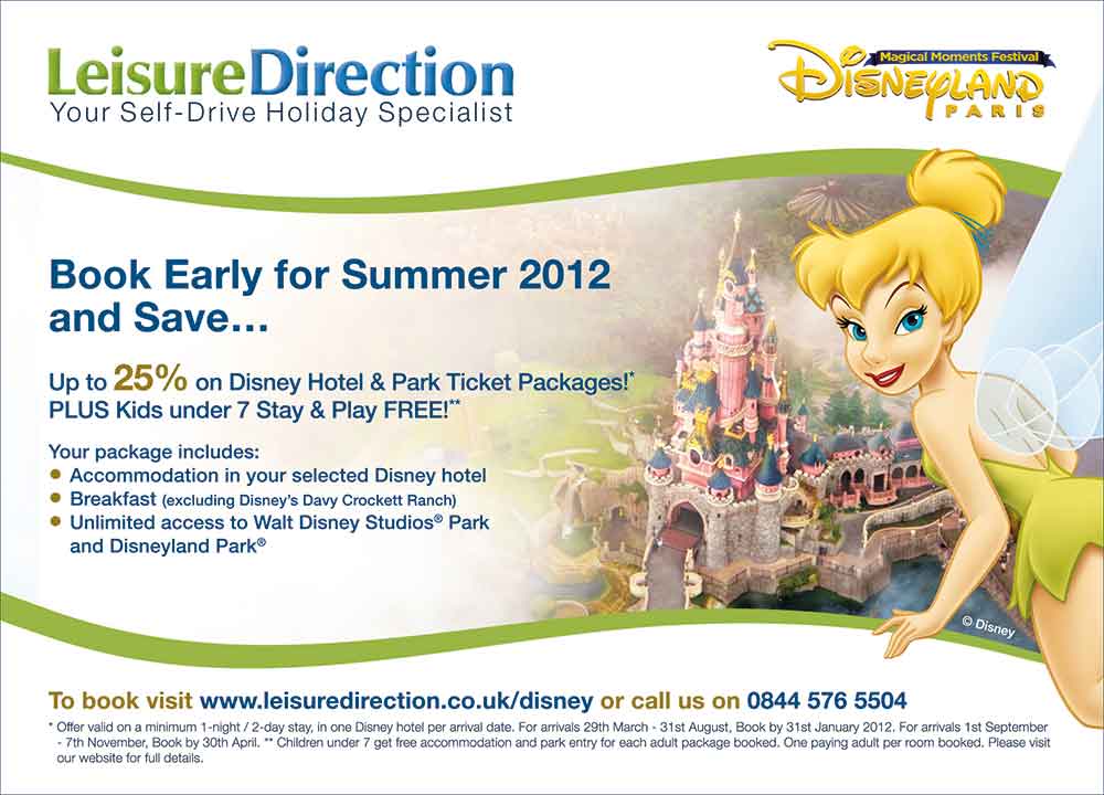Screenshot of the Leisure Direction Travel magazine advert
