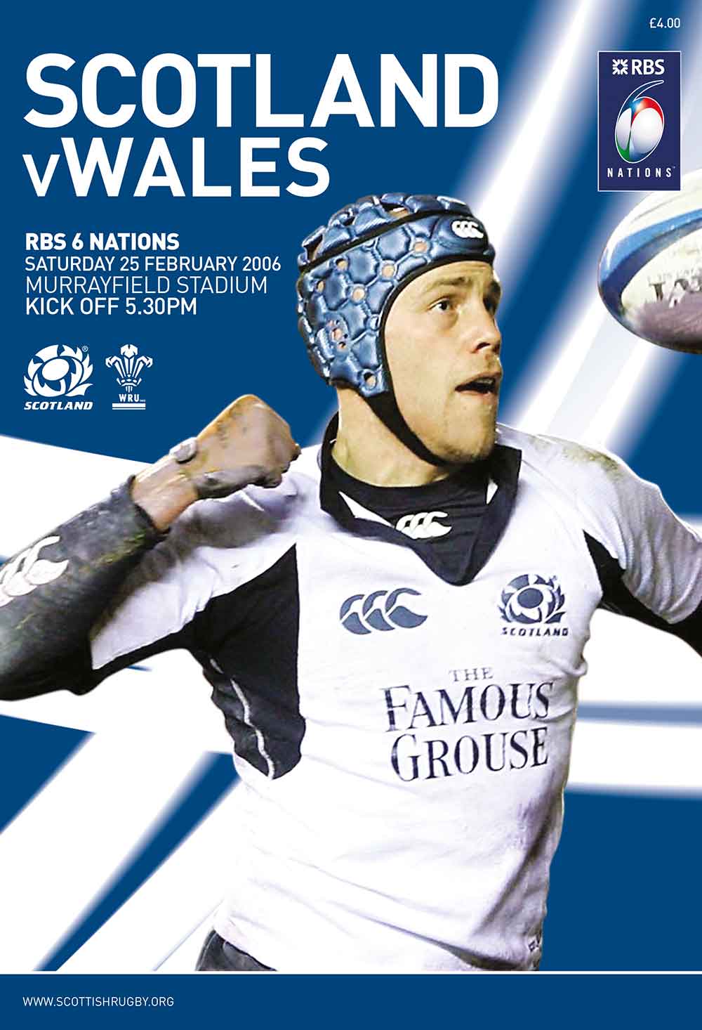 Screenshot of the Scotland Rugby matchday programme front cover