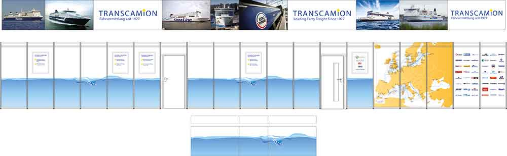 Screenshot of the Transcamion exhibition stand flat plan