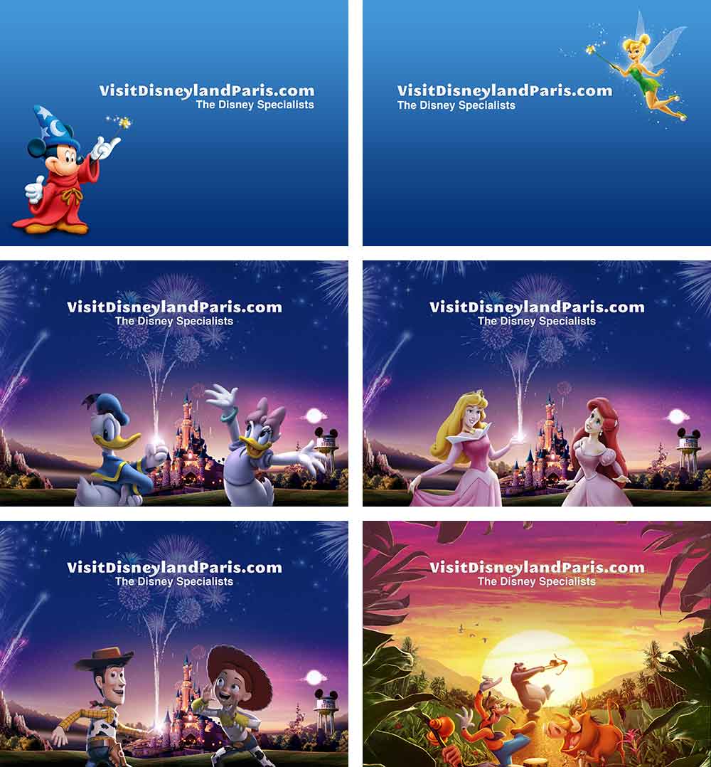 Screenshot of the Visit Disneyland Paris video screen visuals