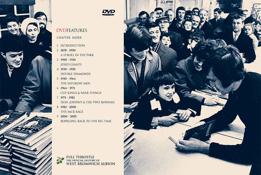 Screenshot of the West Bromwich Albion 'Full Throstle' inner DVD sleeve