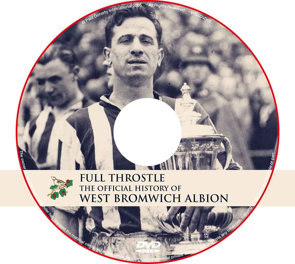 Screenshot of the West Bromwich Albion 'Full Throstle' DVD disc