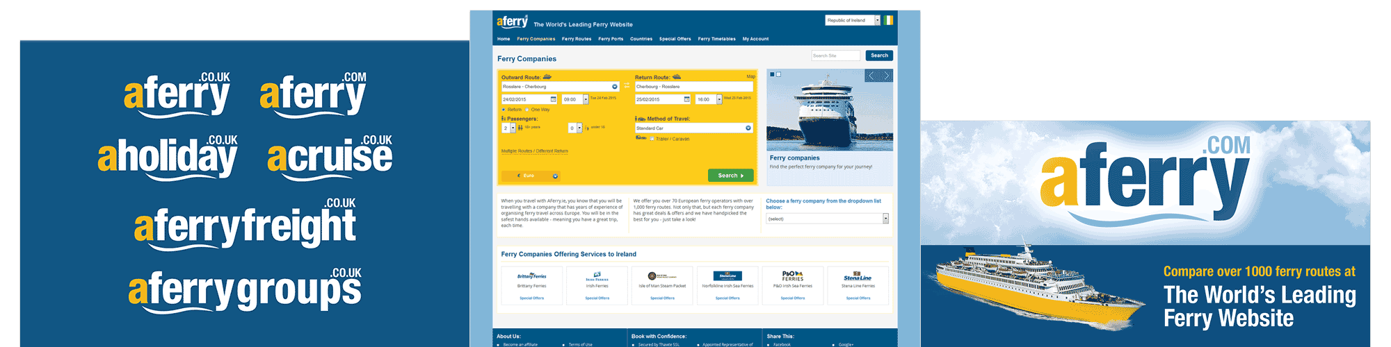 Screenshot of the AFerry case study by Michael Saunders