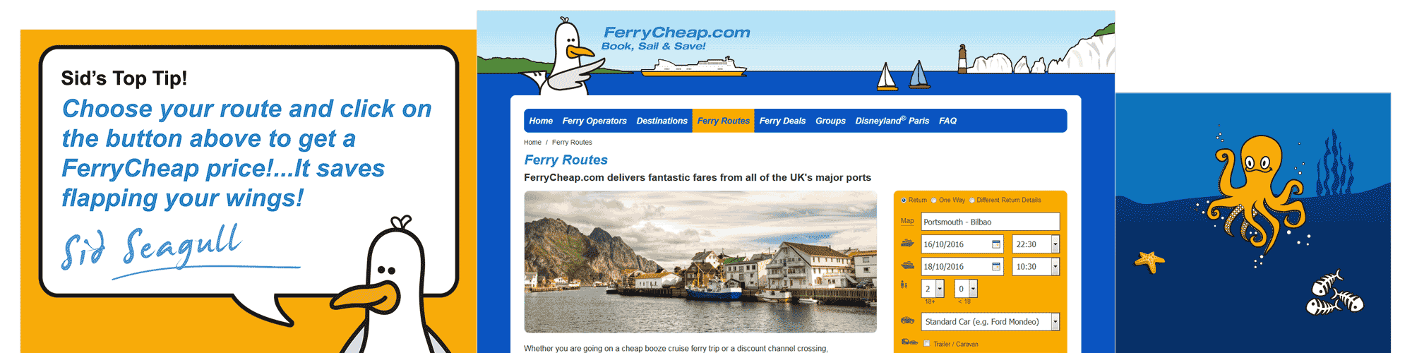 Screenshot of the FerryCheap case study by Michael Saunders